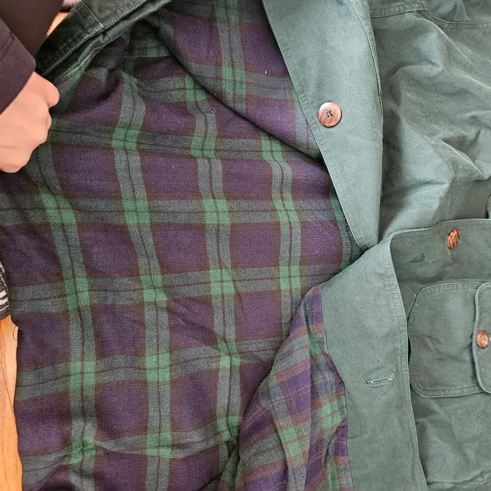 Barn Coat Cotton  Green Vintage Stratojal Jacket - Picture 7 of 7